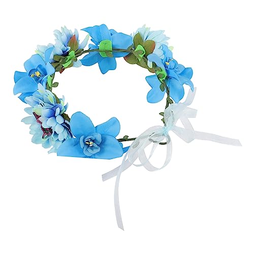 Beavorty Schmetterlingsblumen-stirnband Verstellbares Blumenstirnband Floraler Haarkranz Stirnband Künstlichen Blumen Haarblumenkronen Blumenkopf Kranz Strandresort Stoff Blütenkopf Mädchen von Beavorty