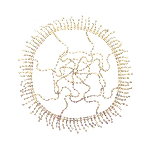 Beavorty Schmuck für Frauen Strass Mesh Form Stirnband Flapper Kopfschmuck Hochzeit Quaste Kopfbedeckung Zubehör von Beavorty