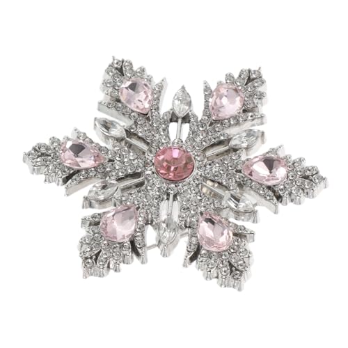 Beavorty Schneeflocken-brosche mit Strasssteinen Vielseitiger Weihnachts-schmuck für Anzüge Mäntel Pullover Modische Winter-anstecknadel für Festliche Outfits und Alltag von Beavorty