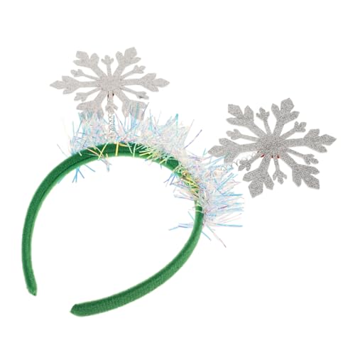 Beavorty Schneeflocken-stirnband Für Mädchen Weihnachts-haarschmuck Aus Pet Und Schneeflocken-kopfbedeckung Für Urlaubsparty Weihnachtsaccessoires Mit Flexiblen Design von Beavorty