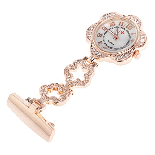 Beavorty Schwesterntisch Taschenuhr Modeschwester Uhr Krankenschwestern Pflege Arztuhr aus Legierung Krankenschwester Uhr Golden von Beavorty