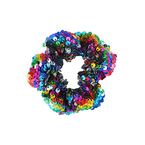 Beavorty Scrunchie Pailletten Pferdeschwanzhalter Haargummis Haarbänder Weihnachtshaarschmuck Für Weihnachtskugeln Mädchen Geschenk Schwanzhaar Pailletten Haare Flechten Stirnband Kind von Beavorty