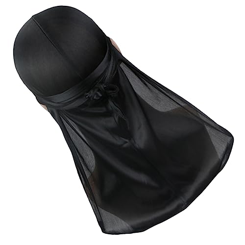 Beavorty Seidenturban Mit Langem Schwanz Elastische Headwraps Mit Breiten Trägern Durags Für Männer Tun Lumpen Für Männer Satin-durags Seidig Die Seide Männer Und Frauen Kopfbedeckung Haar von Beavorty