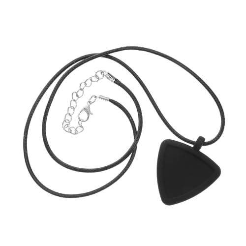 Beavorty Silikon Gitarrenplektrenhalter Halskette Doppelseitige Dreieck plectrum Hülle Schützende Silikonhülle mit Praktischem Tragriemen Vielseitiger Gitarren plektrenhalter für von Beavorty