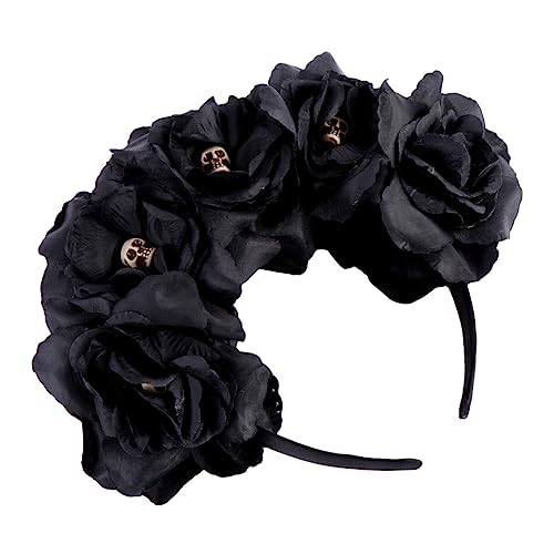 Beavorty Haarband Im Halloween-stil Haarreif Mit Totenkopf-dekor Party Stirnband Für Erwachsene Langlebig Und Lichtecht von Beavorty