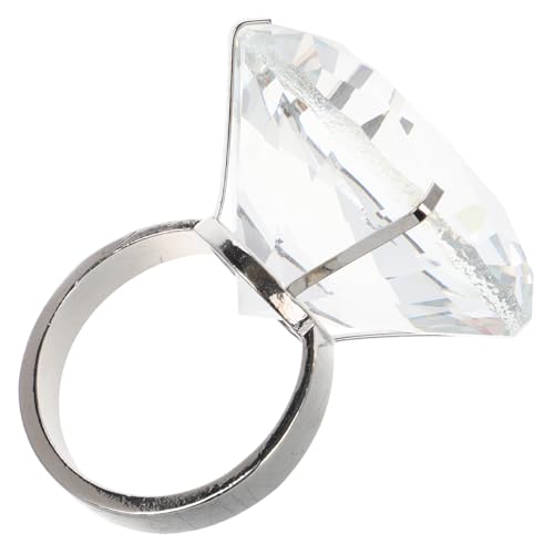 Beavorty Simulierter Großer Diamantring Deko Hochzeit Fotorequisite Transparentes Leicht Tragbar Interaktive Party Dekoration für Verlobung und Besondere Anlässe von Beavorty