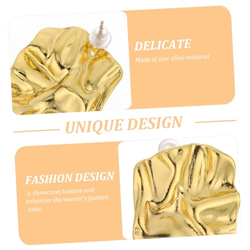 Beavorty Statement Ohrringe Geometrische Wellenmuster Ohrstecker aus Zinklegierung Quadratisch mit Unregelmäßiger Textur Halloween Party Schmuck für Frauen von Beavorty