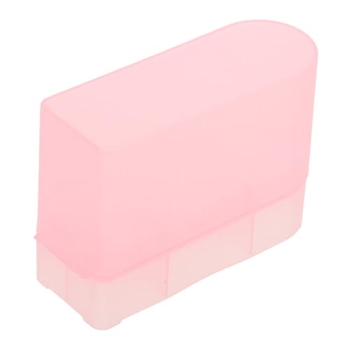 Beavorty Staubdichte Nagelbohrer Aufbewahrungsbox mit Fächern Halbtransparenter Organizer für Maniküre Polierköpfe Tragbares Nagelbohrer Bit Display für Salon und Heimgebrauch Rosa von Beavorty