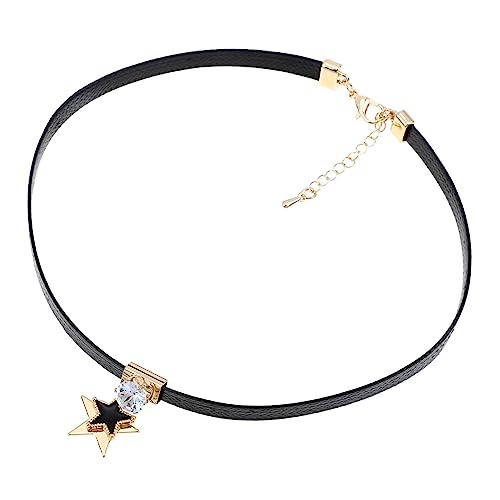 Beavorty Stern Choker Halskette mit Zirkonia für Frauen Stilvolle Verstellbare Kette für Besondere Anlässe Schwarz Gold Beavorty Stern Choker Halskette mit Zirkonia für Frauen Stilvolle Verstellbare Kette für Besondere Anlässe Schwarz Gold von Beavorty