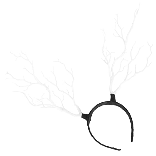 Beavorty Stirnband Weihnachtsparty Versorgung Weihnachten Weihnachtliche Haardekoration Kopfbedeckungen Für Damen Haarschmuck Aus Rentiergeweih Damen Stirnbänder Festivalzubehör Stoff Weiß von Beavorty