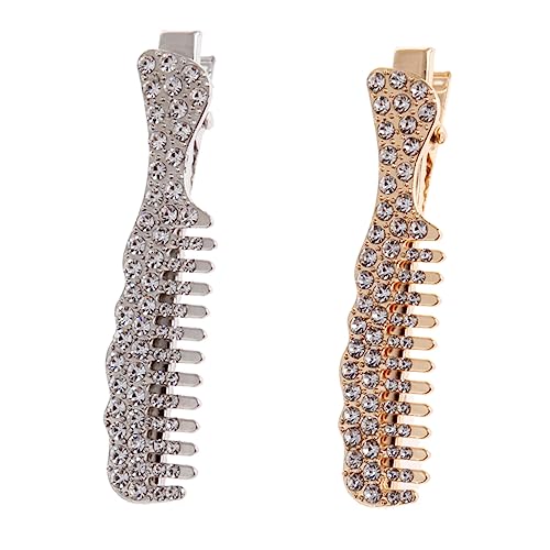 Beavorty 2stücke Kammform Haarspange Mit Strass Seitenspange Strass Kamm Haarnadel Haarspange Haarschmuck Für Damen Einfach Anbringen Sicher Halten Für Partys Zeremonien Und Alltag von Beavorty