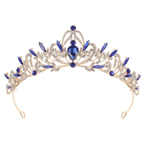 Beavorty Strass-Krone Braut Stirnband Hochzeiten Party Königin Schmuck königlich Kronen Krone zur Hochzeit Tiara-Krone für Frauen Krone Tiara Frauen-Tiara Tiara für Frauen Strasssteine von Beavorty