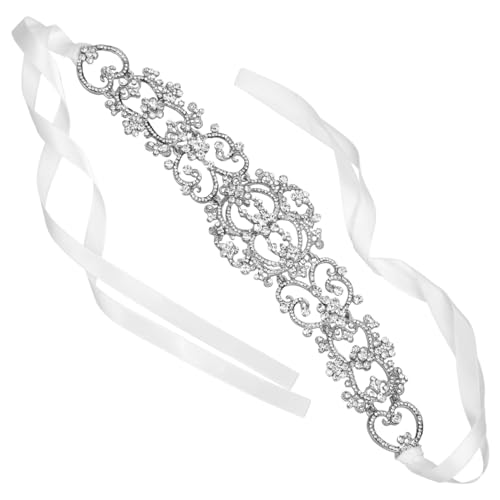 Beavorty Strass-Stirnband All-Match-Stirnband Braut-Strass-Stirnbänder Kopfschmuck Braut Hochzeit Haarreif anschnallen Strass-Haarschmuck Strass-Kopfschmuck Mädchen Kopfbedeckung Haare hoch von Beavorty