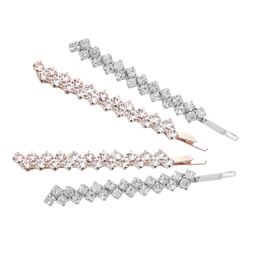 Beavorty Funkelnde Haarspangen Mit Strasssteinen 4 Stück Dekorativer Haarschmuck Für Frauen von Beavorty