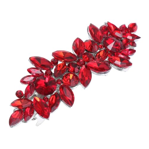 Beavorty Strass-haarspangen Mit Roten Strasssteinen Haarnadeln Für Hochzeit Kopfbedeckung Für Frauen Und Mädchen Haarschmuck Für Brautjungfern von Beavorty