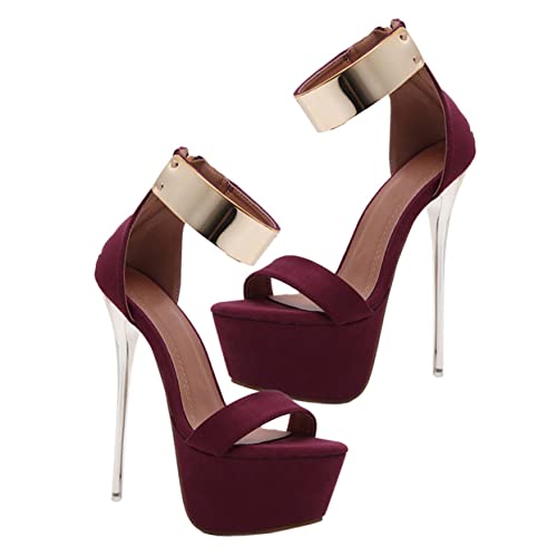 Beavorty Stylische Damen Sandaletten mit Dünnem Absatz und Rutschfest Sommerliche Atmungsaktive High Heels Eleganter Look für Party und Alltag von Beavorty