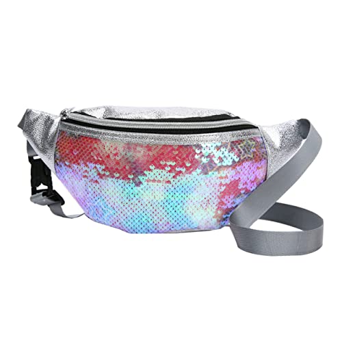 Beavorty Outdoor-gürteltasche Für Damen Pailletten-Stern-umhängetasche Brusttasche Mit Leichtgängigem Reißverschluss Praktische Tragetasche Für Schlüssel Handy Bargeld Für Konzerte von Beavorty
