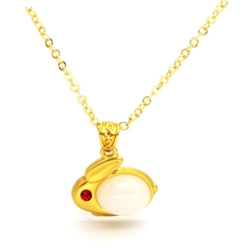 Beavorty Süße Kaninchen Halskette für Damen und Mädchen Feiner Anhänger Clavicle Chain Eleganter Schmuck als Zierliche Hasen Kette für Alltag und Party von Beavorty