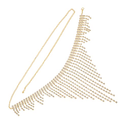 Beavorty Taillenkette mit Strass für Frauen Bauchkette zur Hochzeit Modisches Accessoire mit Quasten und Funkelndem Design für Brautkleider und Festliche Anlässe von Beavorty