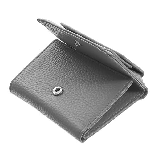 Beavorty Tasche Für Damenhalter Schmal Klein Blockbeutel Antikompakt Mehrere Mädchen Damen Kurz Farbe Frau Einfache Kartenhalter Slots Kredit Damentasche Leder Grau von Beavorty