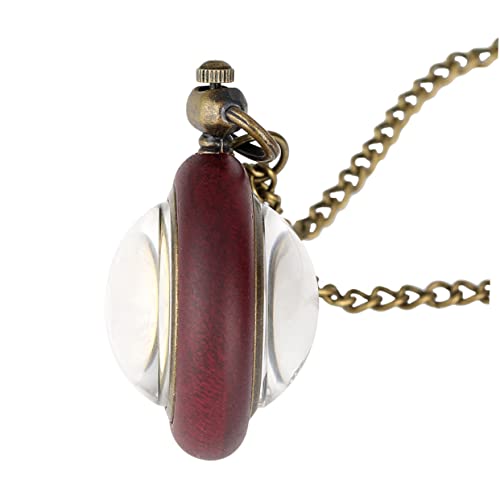 Beavorty Vintage Quarz Taschenuhr mit Kette Antike Halskette Uhr Legierung Retro Design für Männer und Frauen Praktische Zeitansage von Beavorty