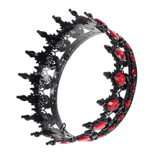Beavorty Tiara schwarze Krone Vampirkrone alles zum geburtstag krone Gothic-Krone Promkrone Königin Krone Mittelalterliche Krone Prinz Kostüm Prinzessin Krone Legierung von Beavorty