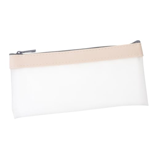 Beavorty Transparente Geldtasche Geldbeutel Zubehör Geldtasche yo Tasche Kosmetik Kasse Kosmetiktasche Mini-Make-up-Tasche für die Handtasche Banktaschen mit Reißverschluss TPU Beige von Beavorty