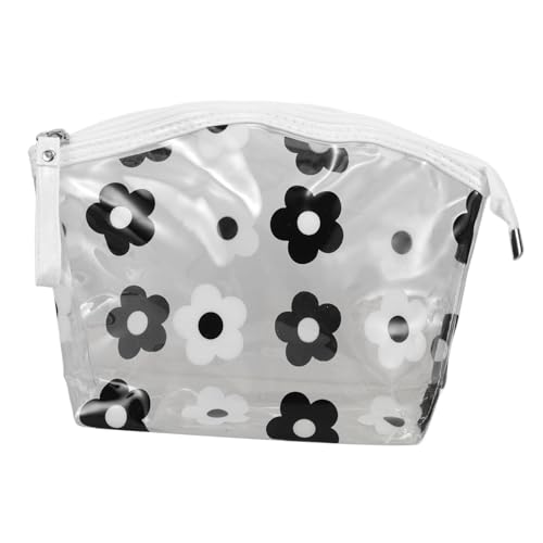 Beavorty Transparente Kulturbeutel Mit Blumenmuster Reise-kulturbeutel Kulturtasche Für Make-up Und Toilettenartikel Wasserdichtes PVC-Material Großes Fassungsvermögen Für Damen von Beavorty