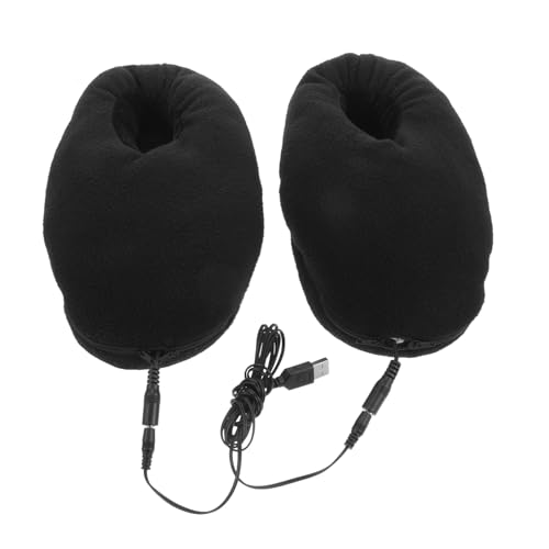 Beavorty USB Beheizbare Hausschuhe mit Fußwärmer Weiche Flauschige Winter Wärmeschuhe Elektrisch Beheizte Slipper mit Abnehmbarer Polsterung Sicherer USB Ladekabelbetrieb für Kalte Füße zu von Beavorty