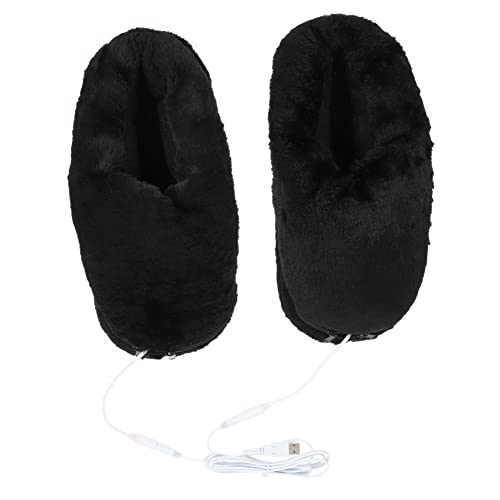 Beavorty USB Beheizbare Hausschuhe mit Wolle Elektrischer Fußwärmer Rutschfeste Wärme Schuhe USB Fußwärmende Pantoffeln für Damen und Herren Schnell Heizend Sicherer Winterschutz von Beavorty