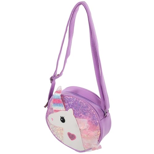 Beavorty Einhorn Schultertasche Für Mädchen Mit Pailletten Junge Mädchen Geldbörse Aus Polyester Und Kunstleder Kompaktes Design Für Einkaufen Und Reisen von Beavorty