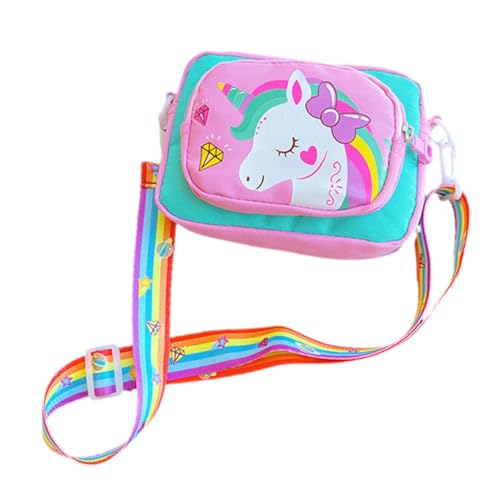 Beavorty Einhorn Umhängetasche Für Mädchen Süßes Cartoon Design Farblich Passendes Material Vielseitig Tragbar Als Schultertasche Oder Geldbörse Für Kleine Mädchen von Beavorty