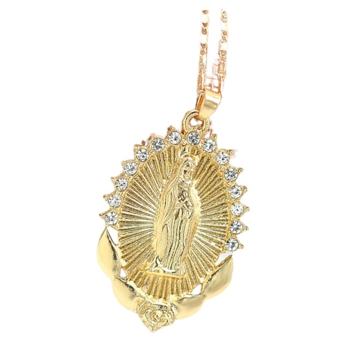 Beavorty Vergoldete Mary Anhänger Halskette Damen Christliche Religionskette Dekorativer Schmuck Leichtes Langlebiges Design Passend zu Pullover Mantel Schal Jungfrau Kette Beavorty Vergoldete Mary Anhänger Halskette Damen Christliche Religionskette Dekorativer Schmuck Leichtes Langlebiges Design Passend zu Pullover Mantel Schal Jungfrau Kette von Beavorty