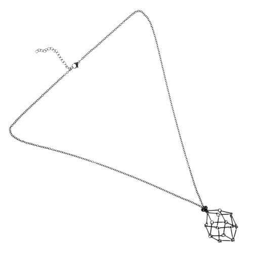 Beavorty Verstellbare Metall Kristallkäfig Halskette für Damen und Herren Leerer Schmuckanhänger mit Netzbeutel für Natürliche Rohsteine DIY Dekorativer Kristallhalter Anhänger Langlebiger von Beavorty