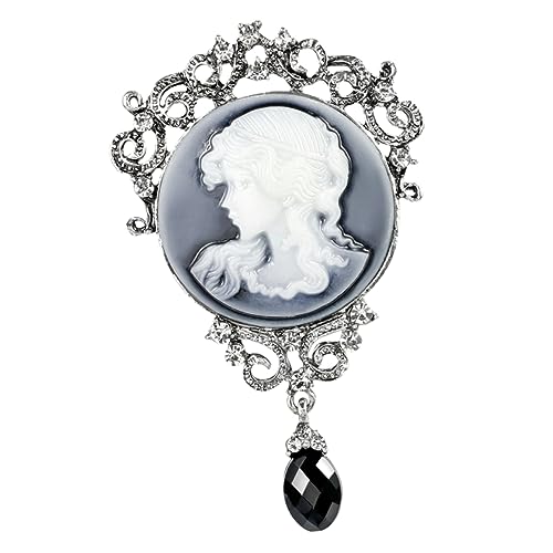 Beavorty Vintage Brosche für Damen Anstecknadel mit Damen Porträt für Schals Kleider Pullover Modisches Accessoire für Besondere Anlässe Alltägliche Outfits von Beavorty