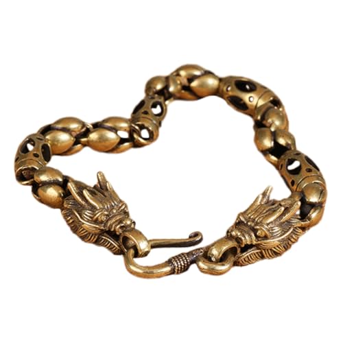 Beavorty Drachenarmband Vintage Für Männer Chinesische Armbänder Ästhetische Herrenarmbänder Antike Trendige Handschmuck Drachenanhänger von Beavorty