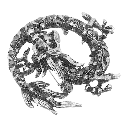 Beavorty Vintage Dragon Brooch für Männer Extravaganter Anstecker Langlebigem Legierungsmaterial Anzüge Hüte Schals für Besondere Anlässe von Beavorty