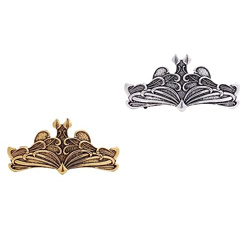 Beavorty Vintage-Haarspangen 2 Stück Rechteckige Feder-Haarspangen Metall-Retro-Haarspangen Französische Haarspange Antike Haar-Accessoires Für Frauen Und Mädchen Silber-Golden von Beavorty