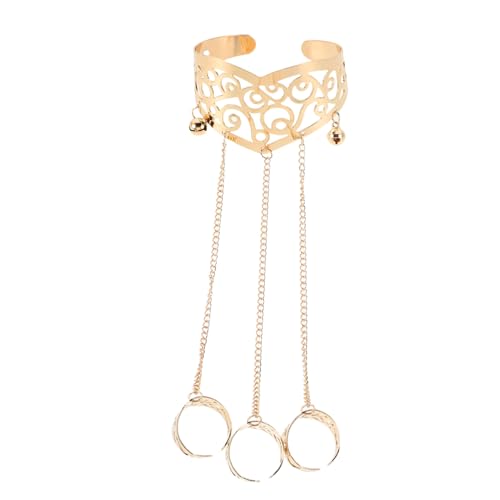 Beavorty Vintage Herz Armband Ring Verstellbar Offenes Handmanschettenarmband für Boho Hochzeit Romantische Hand Schmuck Accessoires von Beavorty