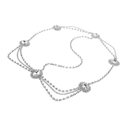 Beavorty Kopfschmuck Aus Kette Mit Strass Und Quaste Für Hochzeit Haarschmuck Für Braut Stirnschmuck Mit Funkelnden Strasssteinen Für Frauen von Beavorty