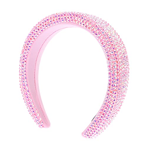 Beavorty Full Diamond Stirnband Mit Breiter Krempe Haarreifen Aus Strass Mode-strass-stirnband Für Frauen Kristall Breites Haarband Mit Glitzer Breiter Haarreif Braut Schmuck Jahrgang Stoff von Beavorty