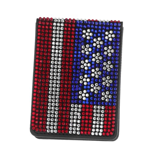 Beavorty Wasserfester Glitzer-kartenhalter mit Amerikanischer Flagge Auto Versicherungs Zulassungsdokumenten Organizer Robuster Kratzfester Fahrzeug Autodokumentenhalter für Damen und von Beavorty