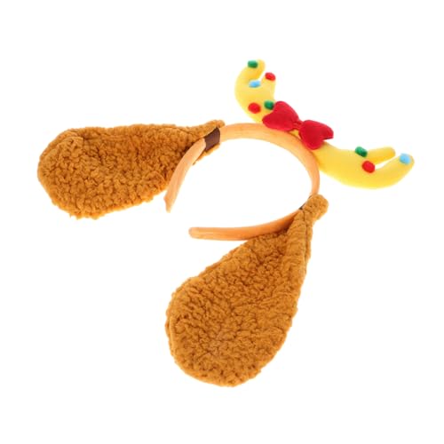 Beavorty Weihnachten Rentier Geweih Haarreif Mit Hundeköpfen Lustige Accessoires Für Kostüme Und Partys Geeignet Für Männer Und Für Festliche Anlässe von Beavorty