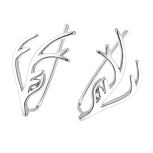 Beavorty Weihnachtliche Ohrringe mit Rentiergeweih Design Stilvolle Ohrstecker für Frauen Festlicher Schmuck für Weihnachtsfeiern und Besondere Anlässe von Beavorty