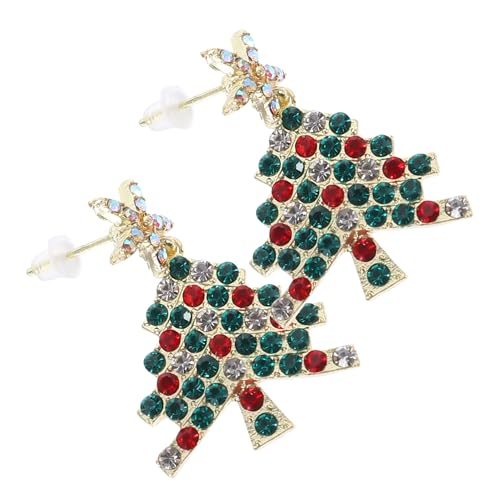 Beavorty Weihnachtliche Ohrstecker Damen Alloy Weihnachtsbaum Design Leichte Ohrschmuck Weihnachten Geburtstag Valentinstag Vielseitig Kombinierbar von Beavorty