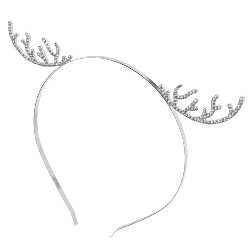 Beavorty Weihnachts Geweih Haarreif mit Schneeflocken Kopfschmuck für Erwachsene für Festliche Anlässe und Karneval Langlebig Gefertigt von Beavorty