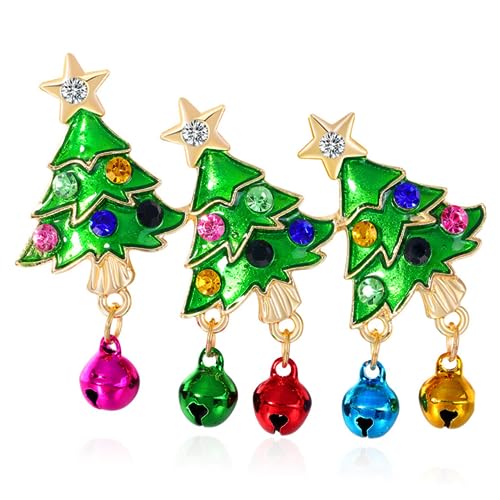 Beavorty Weihnachtsbaum Brosche mit Glocken Anstecknadel für Kleidung Schals und Hüte für Weihnachtsfeiern und Festliche Anlässe Dekoratives Accessoire für Look Beavorty Weihnachtsbaum Brosche mit Glocken Anstecknadel für Kleidung Schals und Hüte für Weihnachtsfeiern und Festliche Anlässe Dekoratives Accessoire für Look von Beavorty