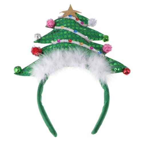 Beavorty Weihnachtsstirnband Glitzerstirnbänder Für Damen Weihnachtsstern Stirnband Weihnachtspailletten-stirnband Weihnachts-cosplay-kopfschmuck Fräulein Geschenktasche Scheinen von Beavorty