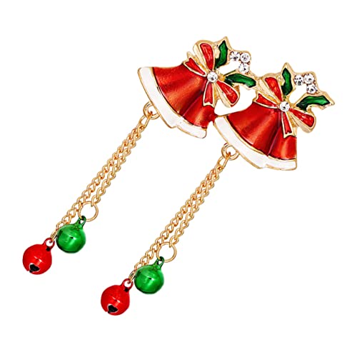 Beavorty Weihnachtsbrosche Glocke Rot mit Strass Kreative Anstecknadel für Kleidung Rucksack Schal Langlebig und Einfach zu Befestigen Modisches Xmas Accessoire von Beavorty