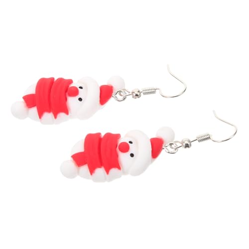 Beavorty Weihnachtsohrringe Damen Rote Cartoon Schneemann Ohrstecker Kreative Polymer Clay Ohrringe Festlicher Schmuck Geschenkidee von Beavorty